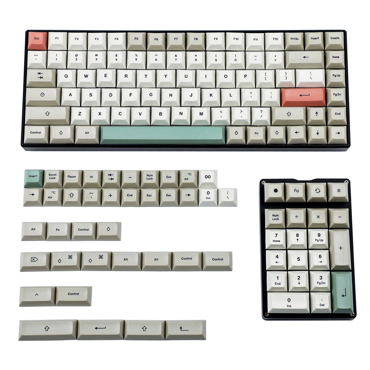 9009 Retro 143 Or 125 Keys Keycaps(DSA Profile De UK Spain Italian French ISO/Filco Ducky 104 TKL 61 KBD75 Kira96 YMD96 XD64 Tada68 Using)