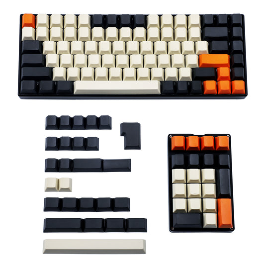 131 Carbon Keycaps(Blank Cherry Profile PBT 1.5mm/Filco Ducky YMD96 SP64 SP84 KBD75 ID80 GK64 Using)