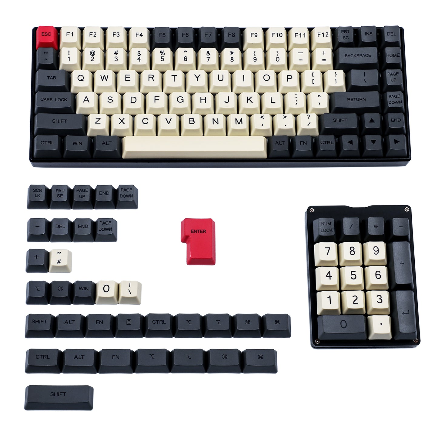 135 Mac Carbon Keycaps(Dye Sub OEM Profile PBT/96 84 GMMK KBD75 FC980M Keychron Using)