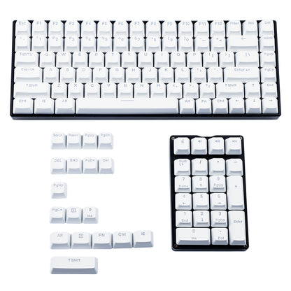 122 White Backlit Keycaps(Double Shot OEM Profile/104 87 84 68 Using)