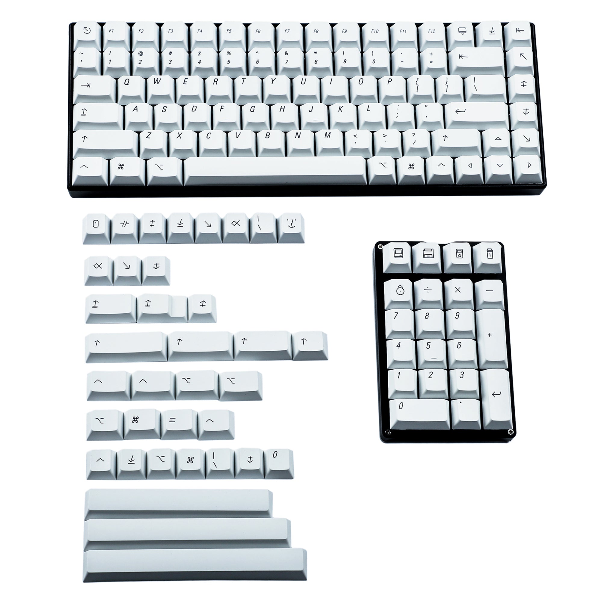 139 Mac Normcore Style Keycaps(Dye Sub Cherry Profile/104 TKL 60% 96 8 ...