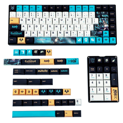 145 Gaming Keycaps(Dye Sub ZDA Profile/104 87 GK61 96 84 GK64 68 Using)