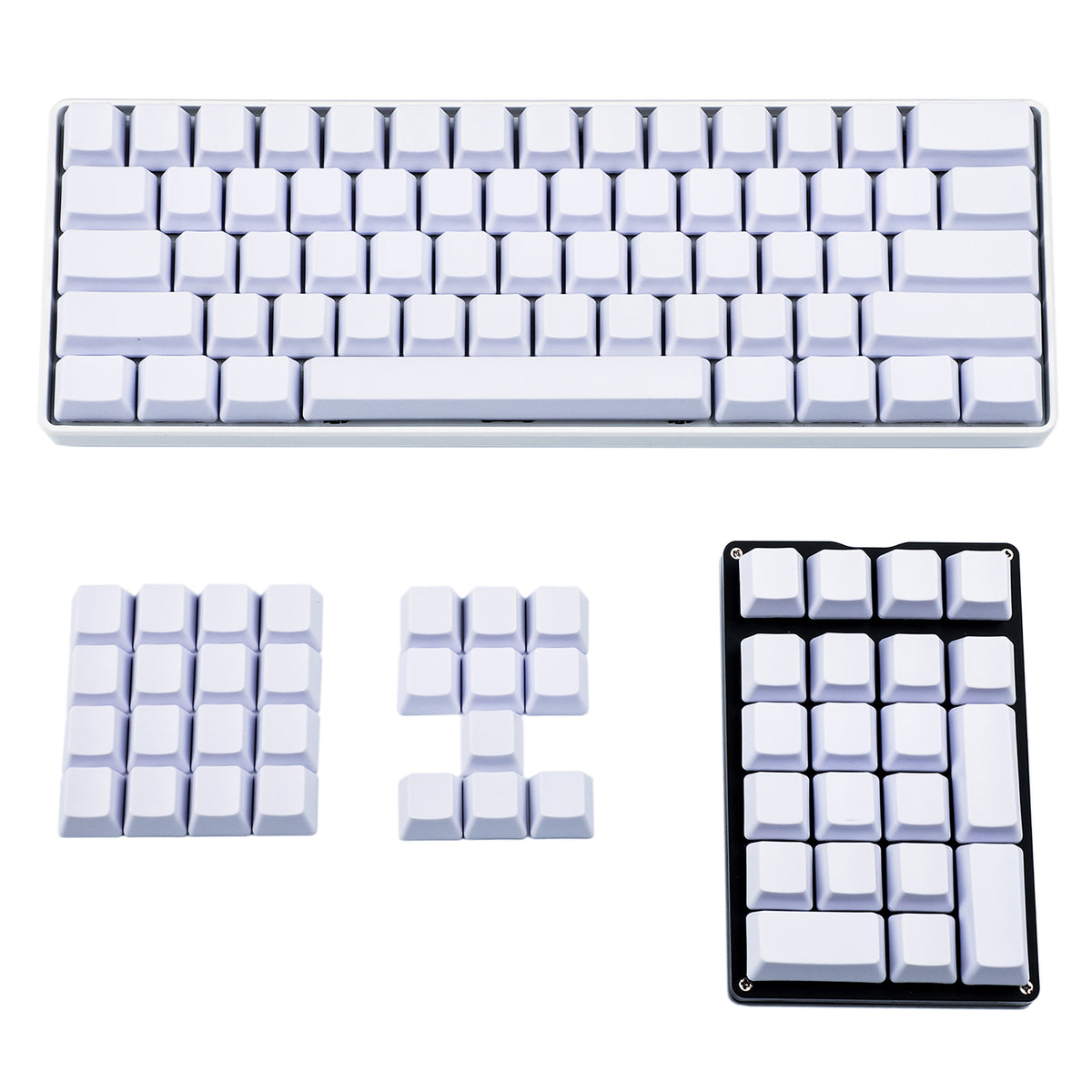108 White/Black/Dark Gray Blank Keycaps(OEM Profile PBT 1.5mm Thickness)