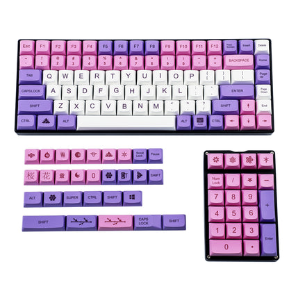 134 HANA Keycaps(Dye Sub ZDA Profile PBT 1.55mm Thickness/104 87 61 Melody 96 KBD75 GK64 68 Using)