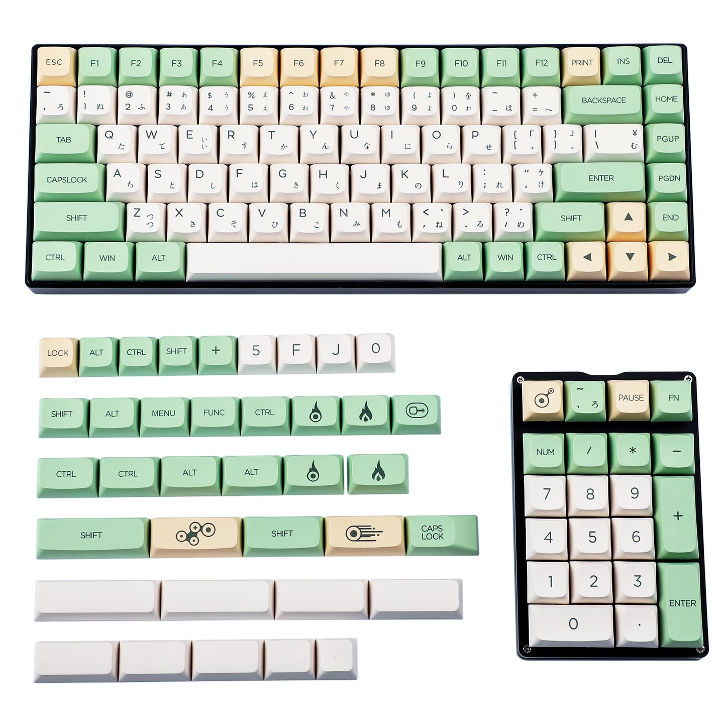 143 Retro Custom English Or Japanese Keycaps(Dye Sub ZDA Profile 1.55mm Thickness/104 87 GK61 96 84 GK64 68 SP64 SP84 Using)