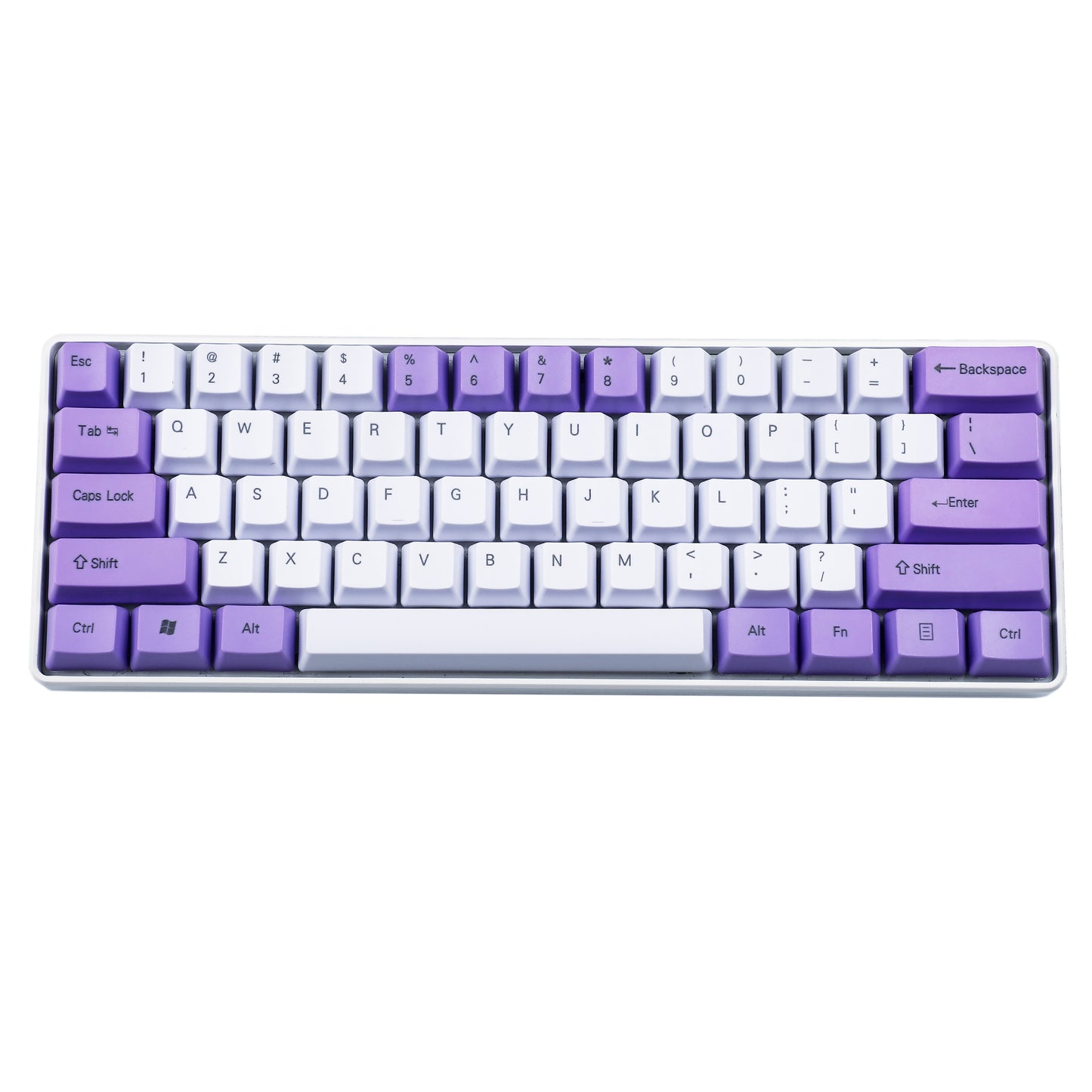 108 Purple White Blank Keycaps(OEM Profile PBT 1.5mm Thickness)