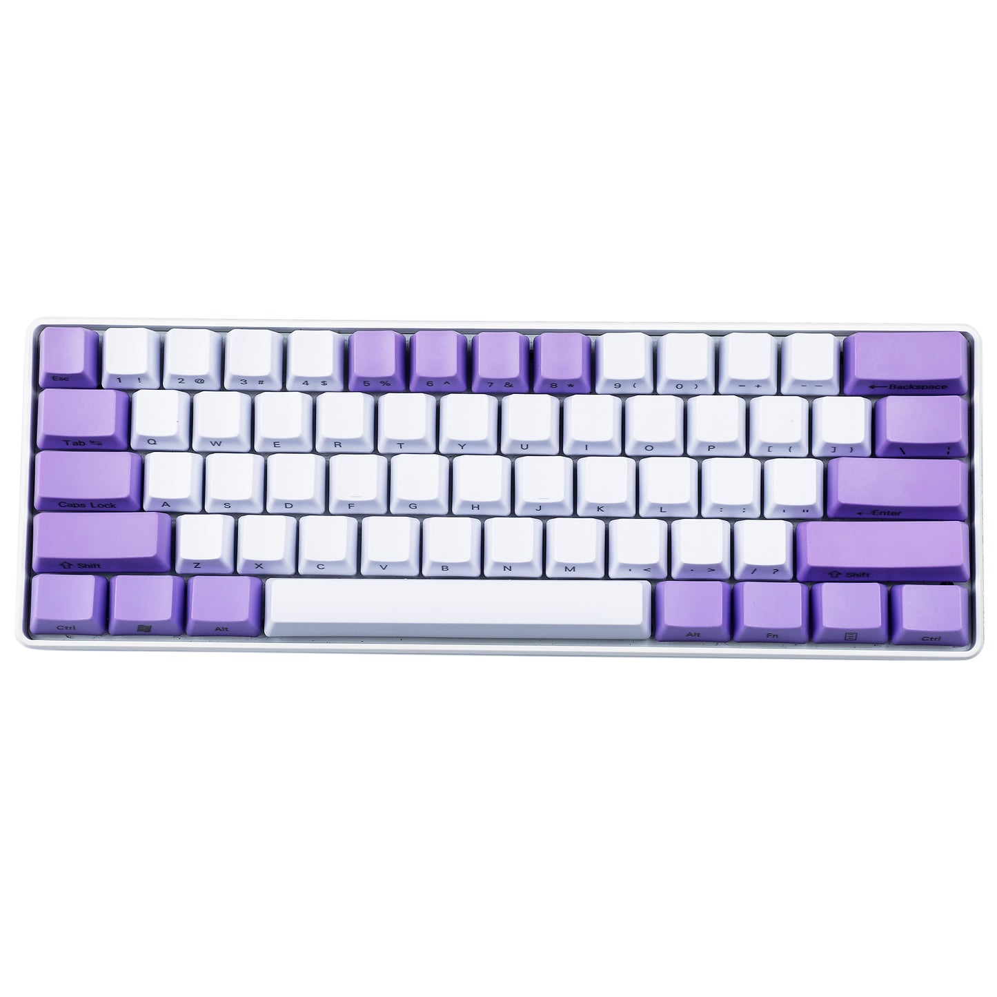 108 Purple White Blank Keycaps(OEM Profile PBT 1.5mm Thickness)