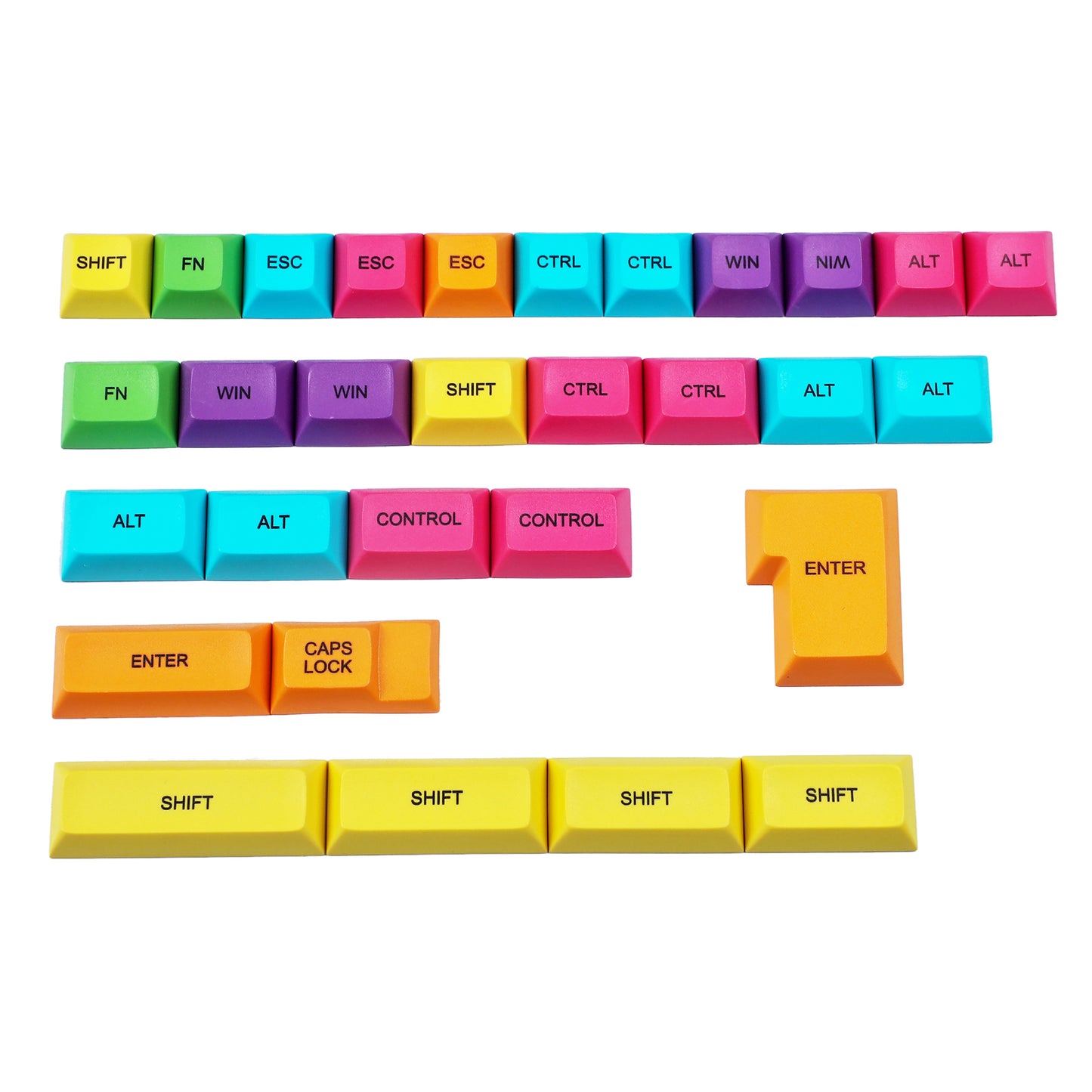 30 CMYK RGB Modifiers Keycaps(DSA Profile PBT/Dye Sub)