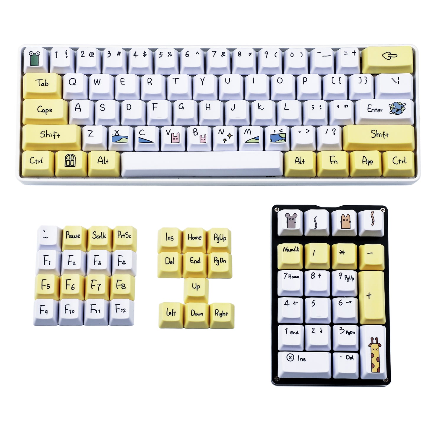 108 Animals Keycaps(Dye Sub OEM Profile PBT 1.5mm Thickness/108 TKL 61 Using)